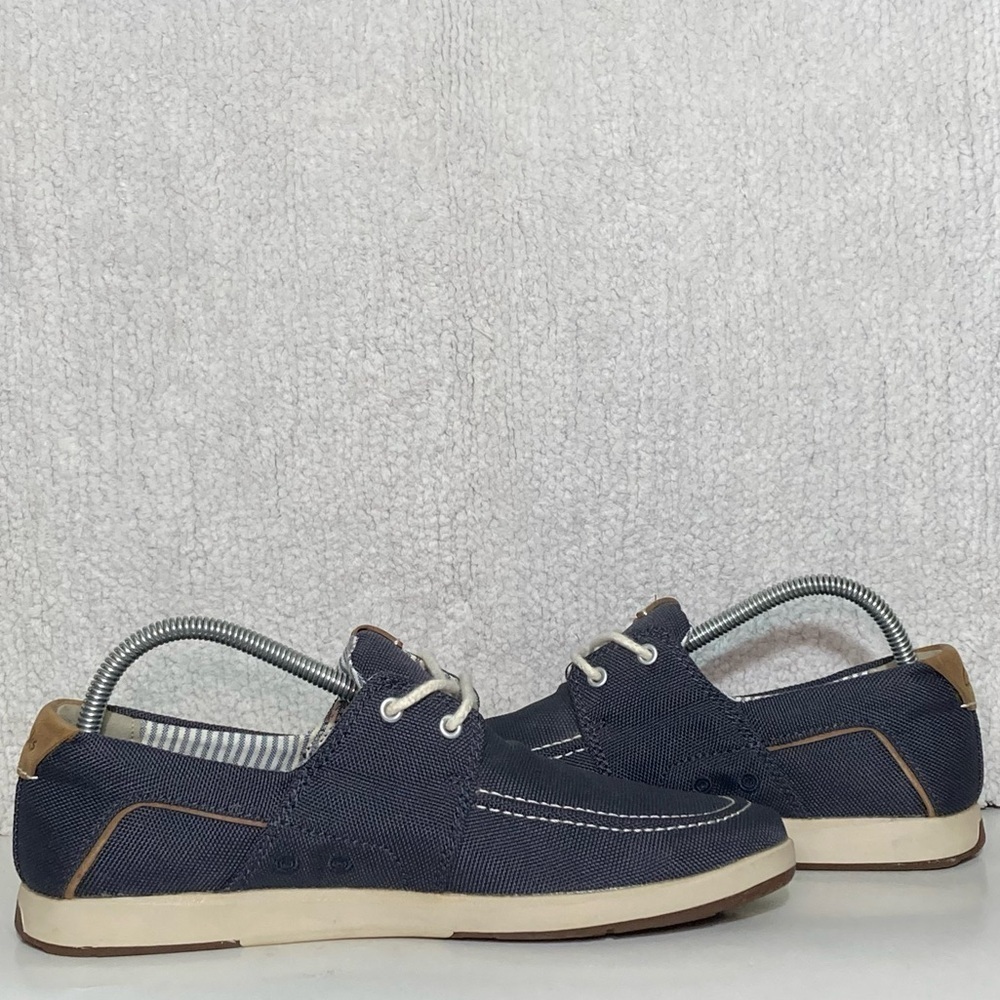 Clarks 1825 Men's Denim Blue Canvas Casual Deck Loafer Boat Shoes Size US 8.5 M - Picture 6 of 11